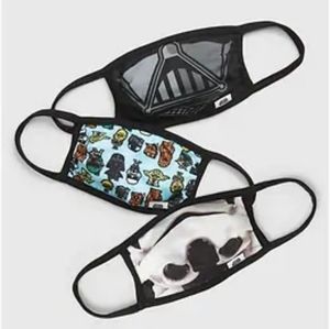 Star Wars pack of 3 kids reusable fabric facemasks